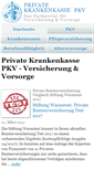 Mobile Screenshot of private-krankenkasse-pkv.de